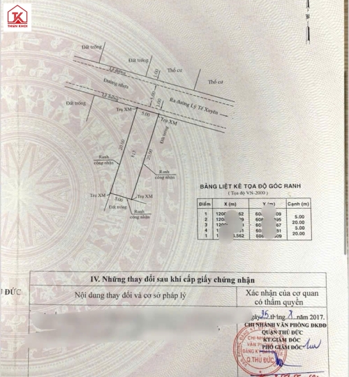Đất diện tích 5x20 khu phân lô - Bank định giá 6.3 tỷ, chủ bán chỉ 5,8 tỷ